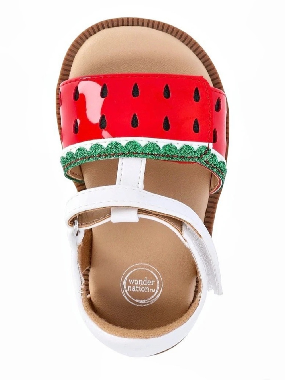 Wonder Nation Watermelon Sandals White & Red size 3
